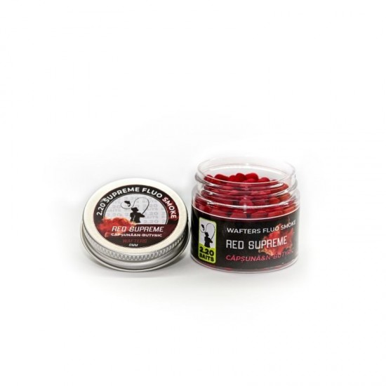 Wafter 2.20 Baits - Red Supreme Fluo Smoke Capsuna N-Butyric 6mm